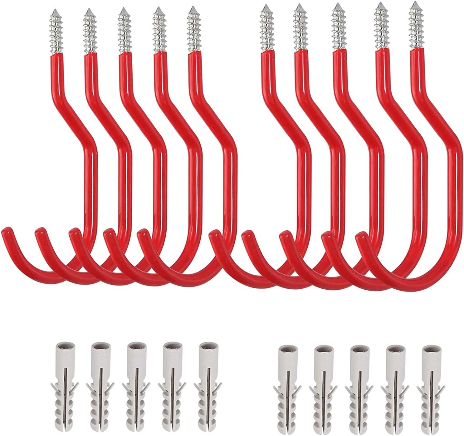 10 Pack Bike Hooks Heavy Duty Bicycle Storage Hooks, Screwin Utility