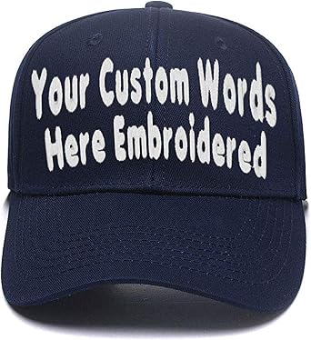 Sports Outdoors Snapback Visors Custom Text Embroidered Dad Hats Personalized Hip Hop Curved Bill Baseball Caps Navy Blue