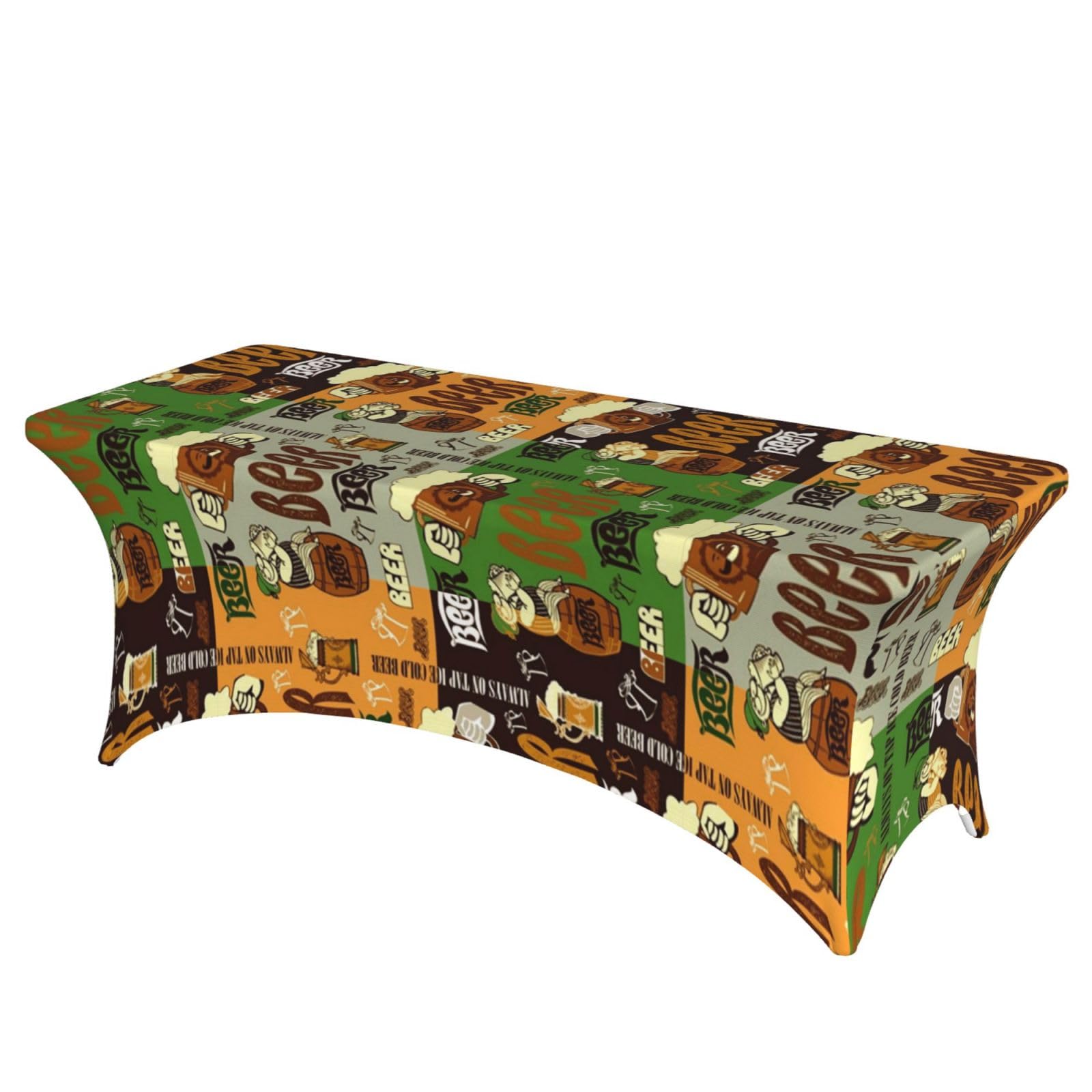 ERCgad Beer Print Rectangular Tablecloth Dining Banquet Party Events Home Celebration Table Cover