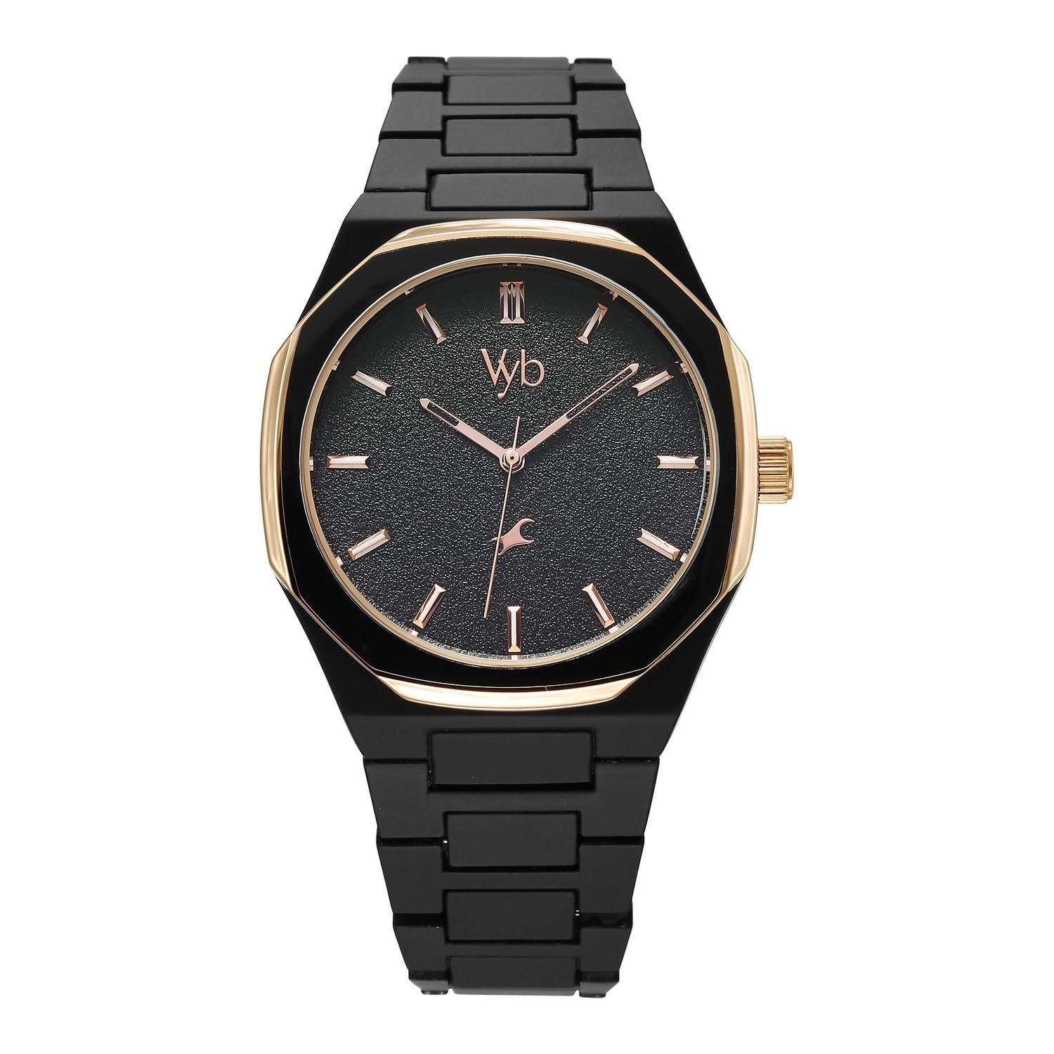 Fastrack Vyb 6.0 Hustler Quartz Black Shaped Dial Men's Watch | Stainless Steel Strap Material Analog | Guys Analog Watches - FV30027KM01W-image-43