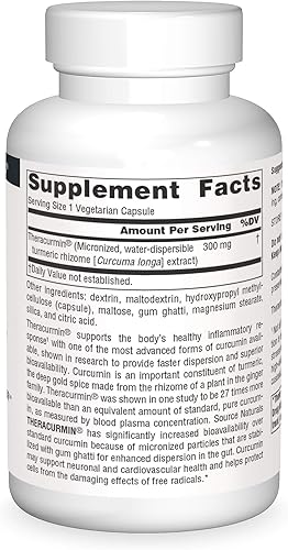 Miniatura 8 de Source Naturals Theracurmin, Apoya la Respuesta Inflamatoria Saludable*, 300 mg - 60 Cápsulas Vegetarianas