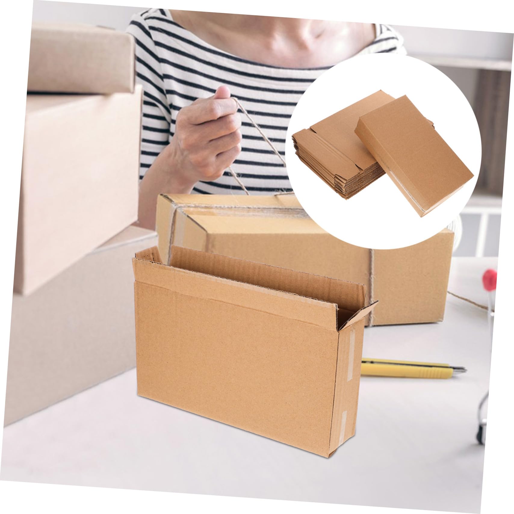 Gadpiparty Cajas De Cartón Plegables Envío Cajas De Embalaje Portátiles Mudanzas Y Almacenaje Resistente 10 Piezas X 4