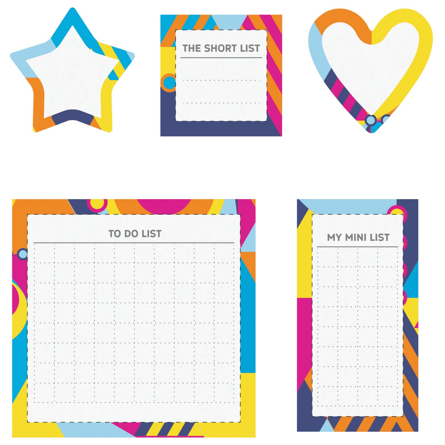 Post-it Post-it Notiz-Set, 5 Blöcke, 30 Blatt/Block, mehrfarbig, Herzformen, Planer, selbstklebend, 1 Stück