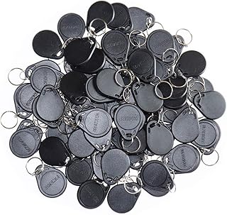 100PCS 125KHz RFID Key Fob Contactless Keyfob Proximity ID Card Token Tag Keypad Card for Door Lock Entry Access Control System Wholesale, Read Only