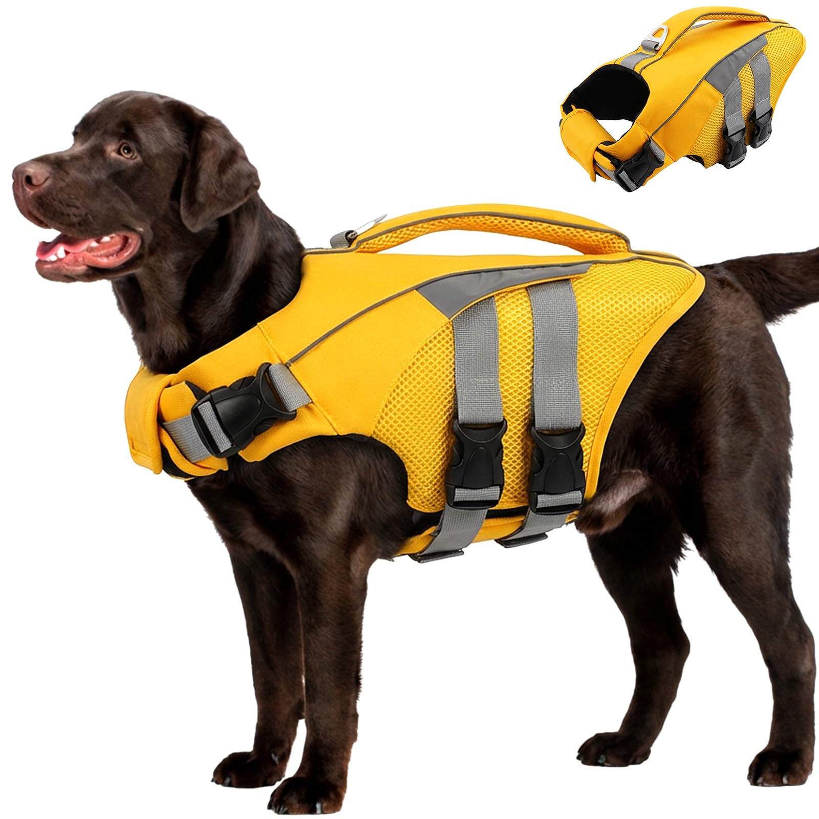 MIGOHI Reflective Dog Life Jacket in Yellow