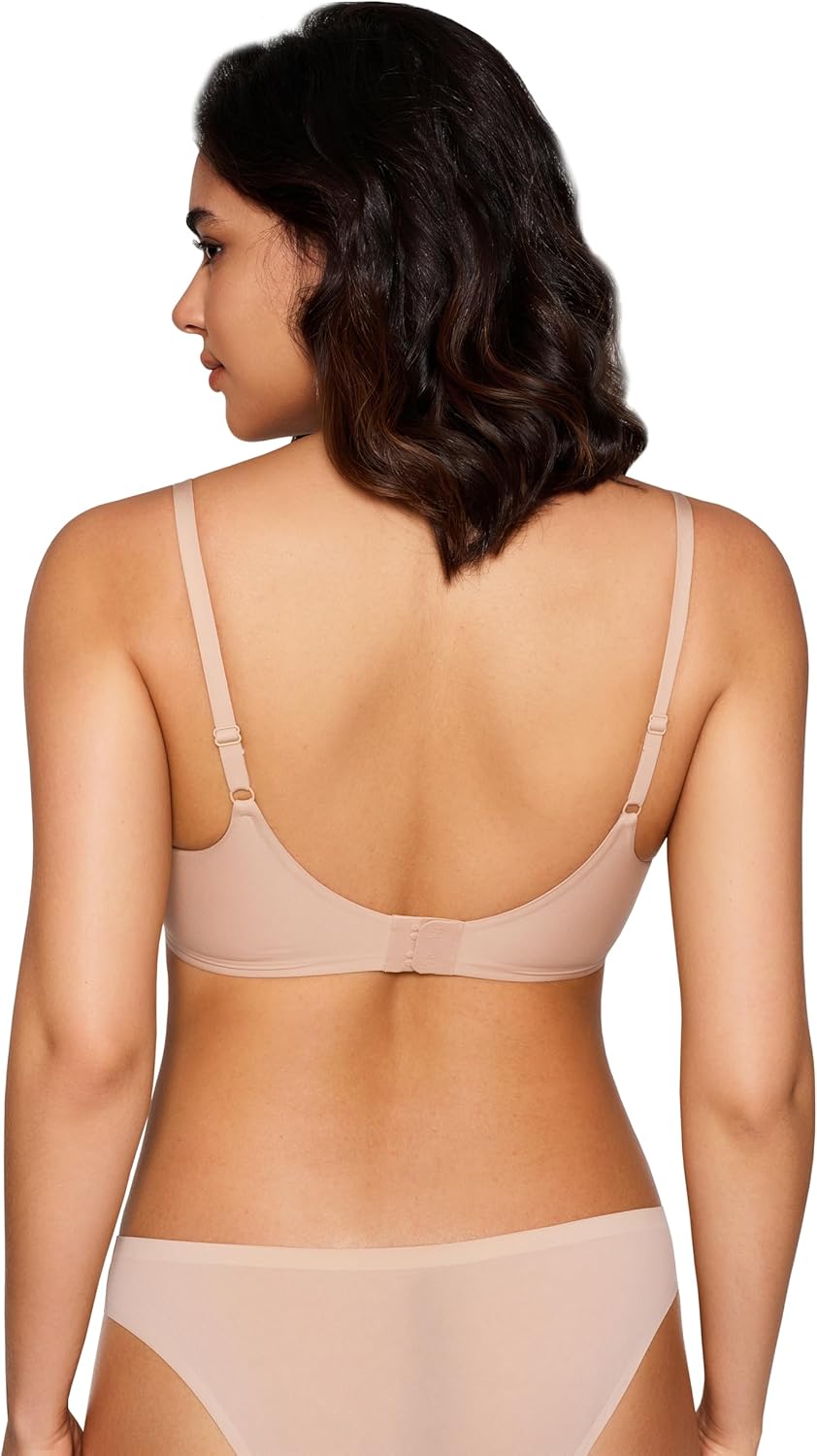 Scoop Neck Padded Bra – Comfortable Build-in Silicone Underwire Seamless Bra - Full Coverage Bra's with Hook & Eye Closure - Image 2