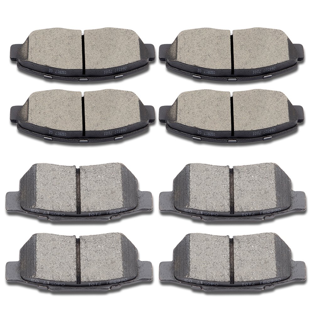 cciyu D465 D374 Ceramic Front Rear Brake Pad Set Fit For 1999-2000 For Honda Civic
