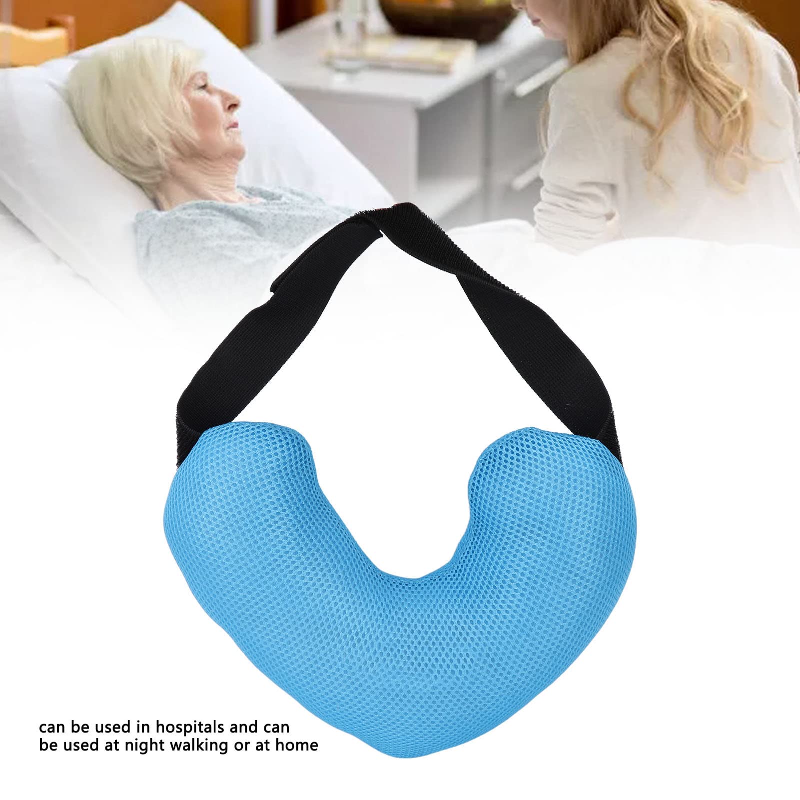 Oreiller de Mastectomie, Oreiller en Coton Doux et Respirant avec Sangle Réglable pour Soulager la Pression, Prévenir L'inflammation du du Sein(Bleu)