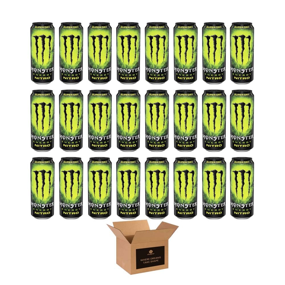 Monster Energy Drink Flavours | Juiced, Zero Sugar, Ultra, Monarch, Fiesta Mango, Strawberry Dreams, VR46, Punch | High Caffeine Sports Energy Drink | 500ml (Pack 24, Superday Nitro)