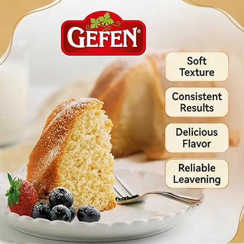 Vista 4 de Gefen Baking Powder Aluminum Free, 8oz (2 Pack) Total of 1LB Resealable Canister Gluten Free Cornstarch Free For Cooking & Baking