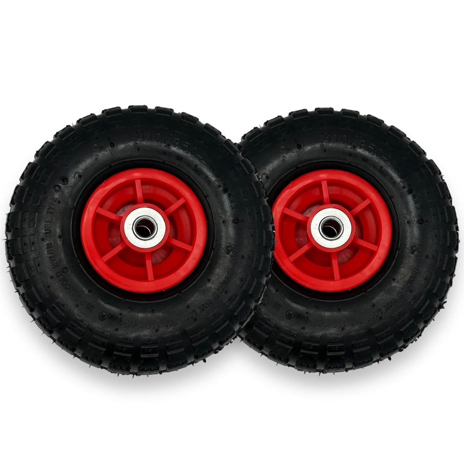 MxMan Wheelbarrow Wheel Replacement 2 Pack 4 x 3.5 Sack Barrows 10