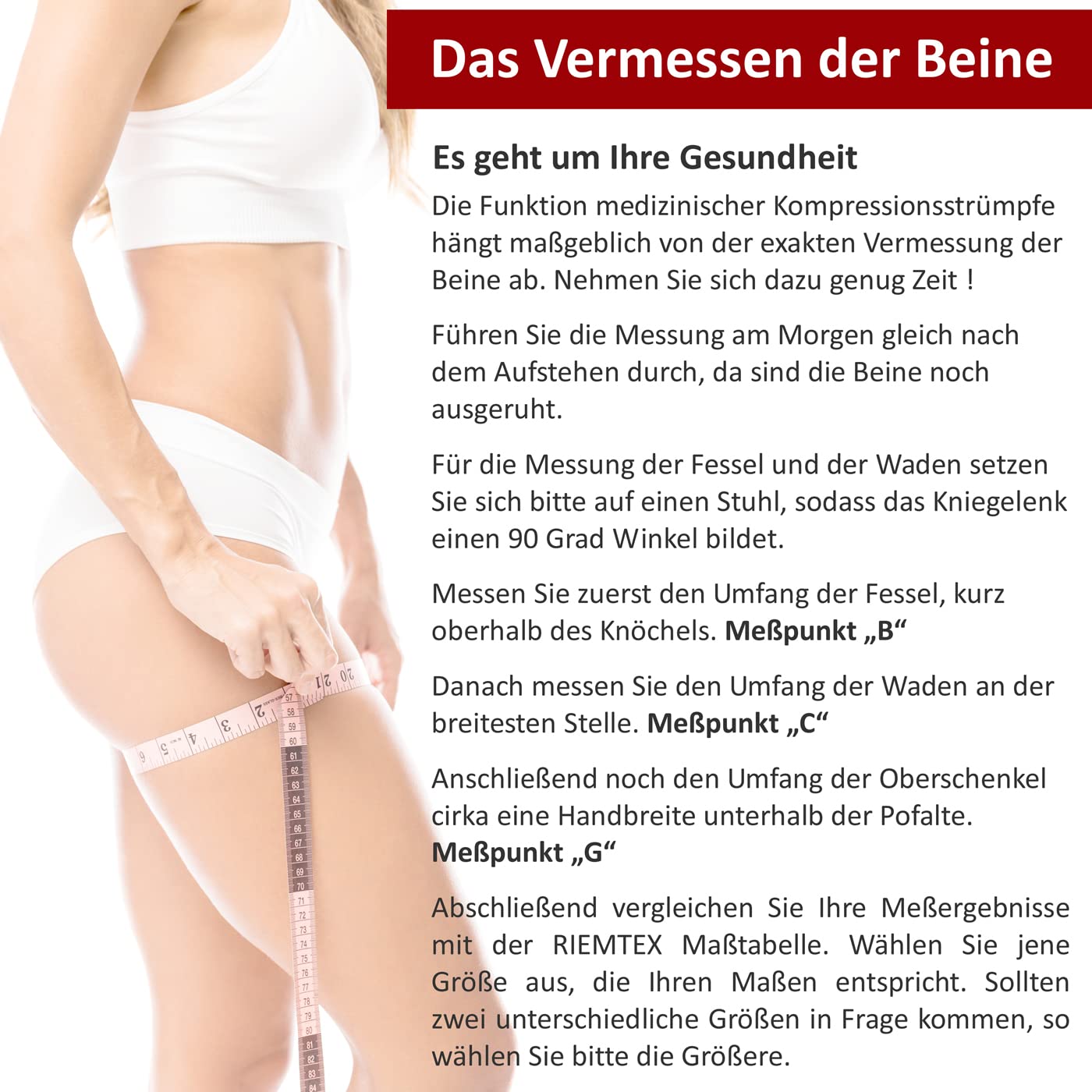 RIEMTEX Kompressionsstrümpfe Schenkel CCL2 Damen Herren offene Spitze 7230 | 23–32 mmHg | Classic Serie 7230 | Schwarz oder Beige | Wunderbar weiches Gewebe