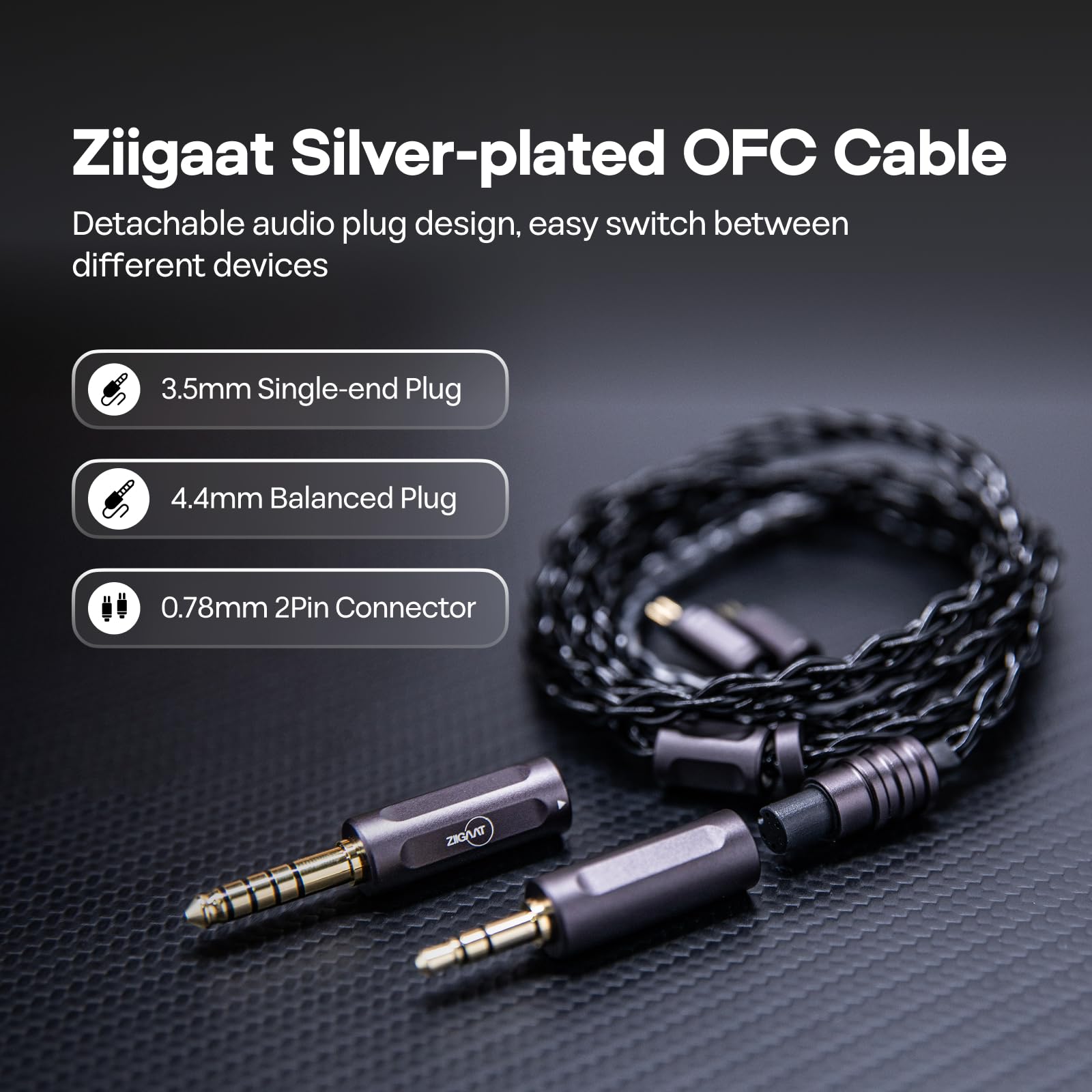 Linsoul ZiiGaat Horizon In Ear Monitor,Auriculares con Cable HiFi 1DD+2BA+2Planar,IEM de Estudio,Sintonización Natural Equilibrada con Extensión de Agudos Suave como Mantequilla para Músicos Audiófilo