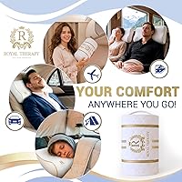 Vista 9 de Almohada de viaje de espuma viscoelástica Royal Therapy, almohada para el cuello de bambú ajustable para dormir de lado (viaje 18 x 12 x 5)