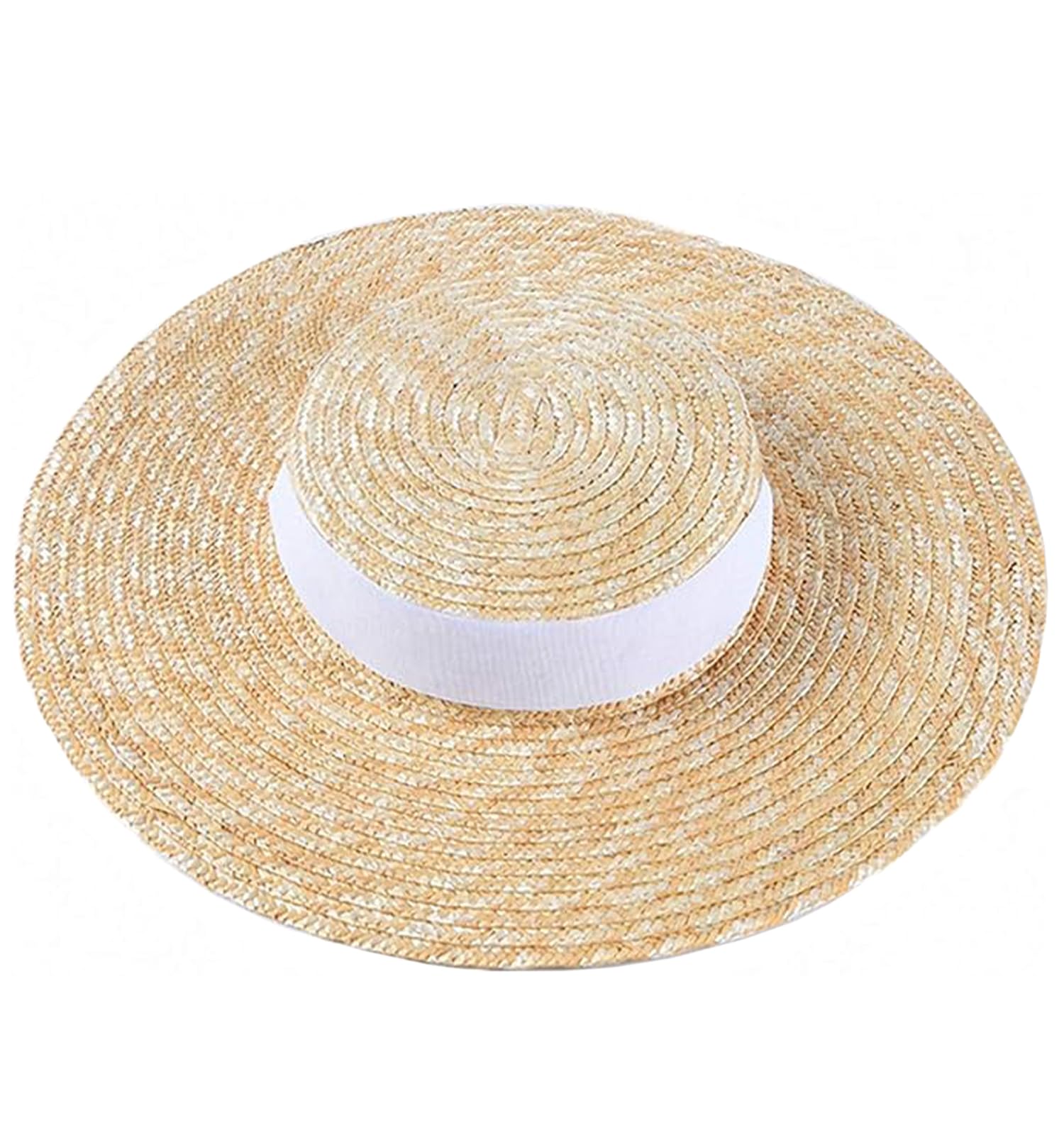Ulalaza Women's Wide Brim Braided Sun Hat UPF 50+ Sun Protection Floppy Summer Beach Cap Straw Hat