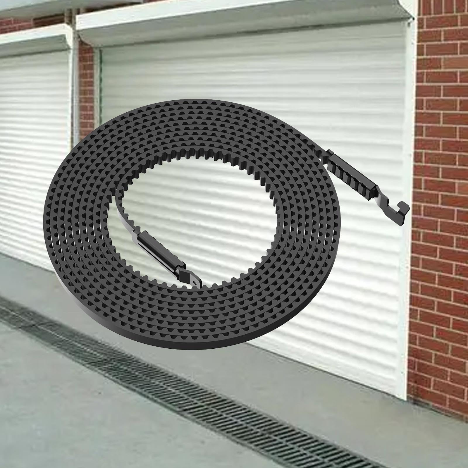 F Fityle Courroie d'ouverture de porte de garage, remplacement de pièces de système d'ouverture de porte, courroie d'entraînement silencieuse de 6M pour garage