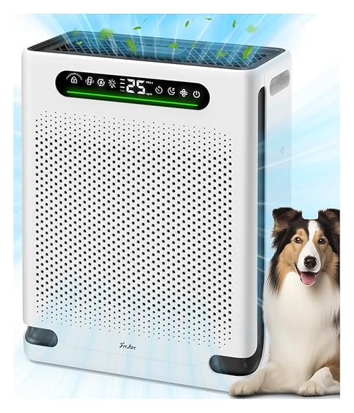 Air Purifiers for Home Large Room Up to 2600 Ft, HEPA Air Purifier with Washable Filter & Air Quality Display, Powerful Turbo Mode Air Cleaner for Pet Hair Odors Smoke Dust