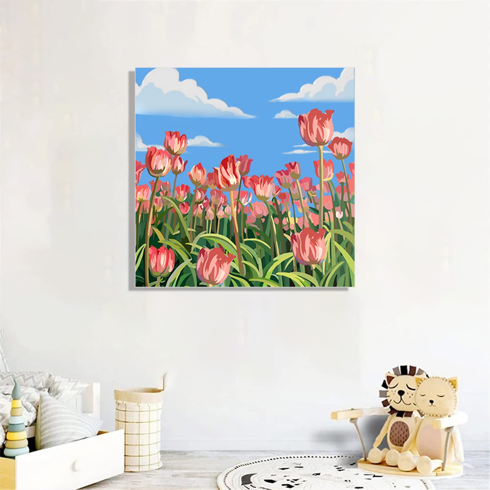 Amazon｜チューリップ アートパネル インテリア絵画 装飾画 アート