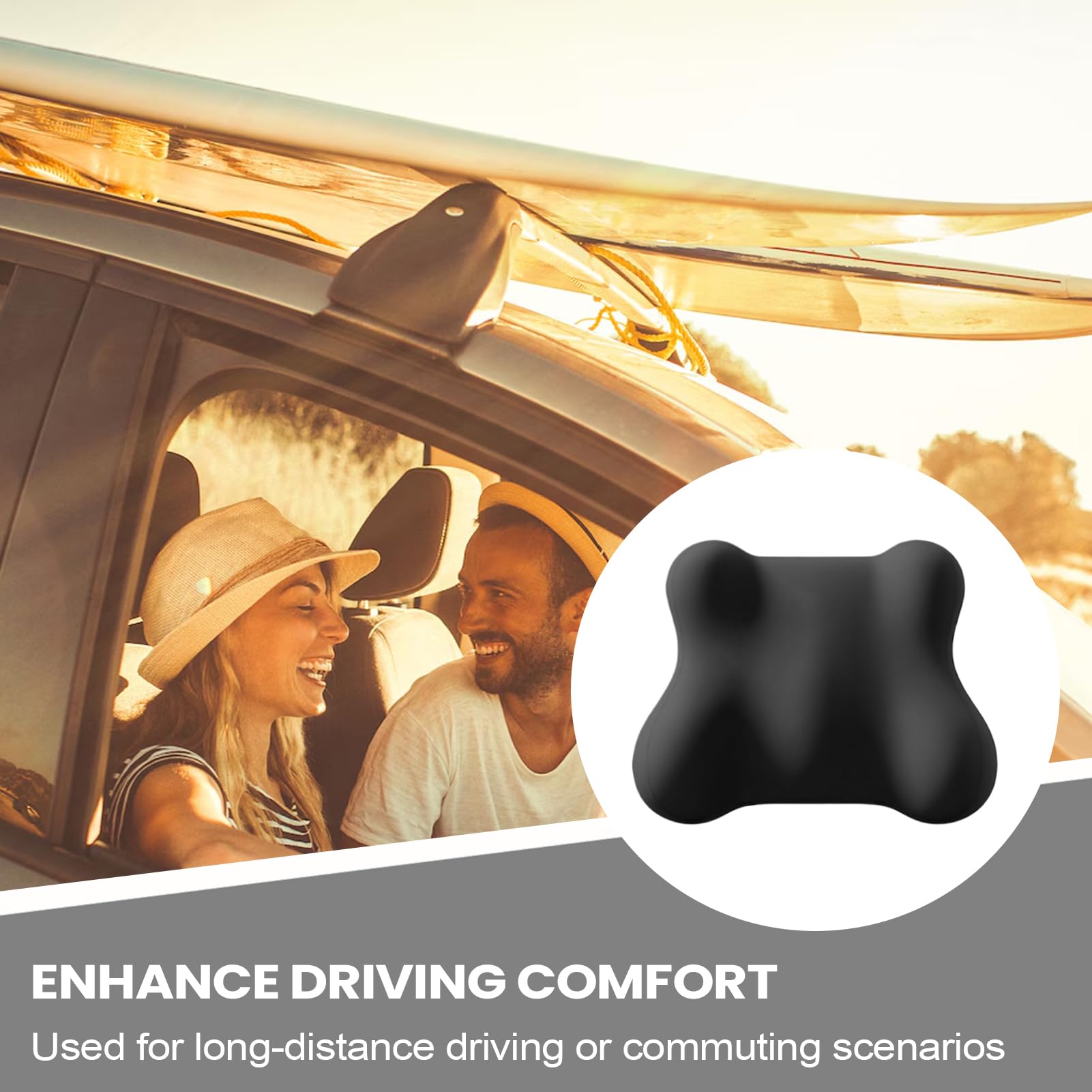 Soporte para Cuello y Espalda para Coche Accesorios para Asiento de Coche | Cojín Ergonómico Cervical y Lumbar para Auto Para Conductores Viaje Avión Silla Escritorio Sofá Sillón Reclinable
