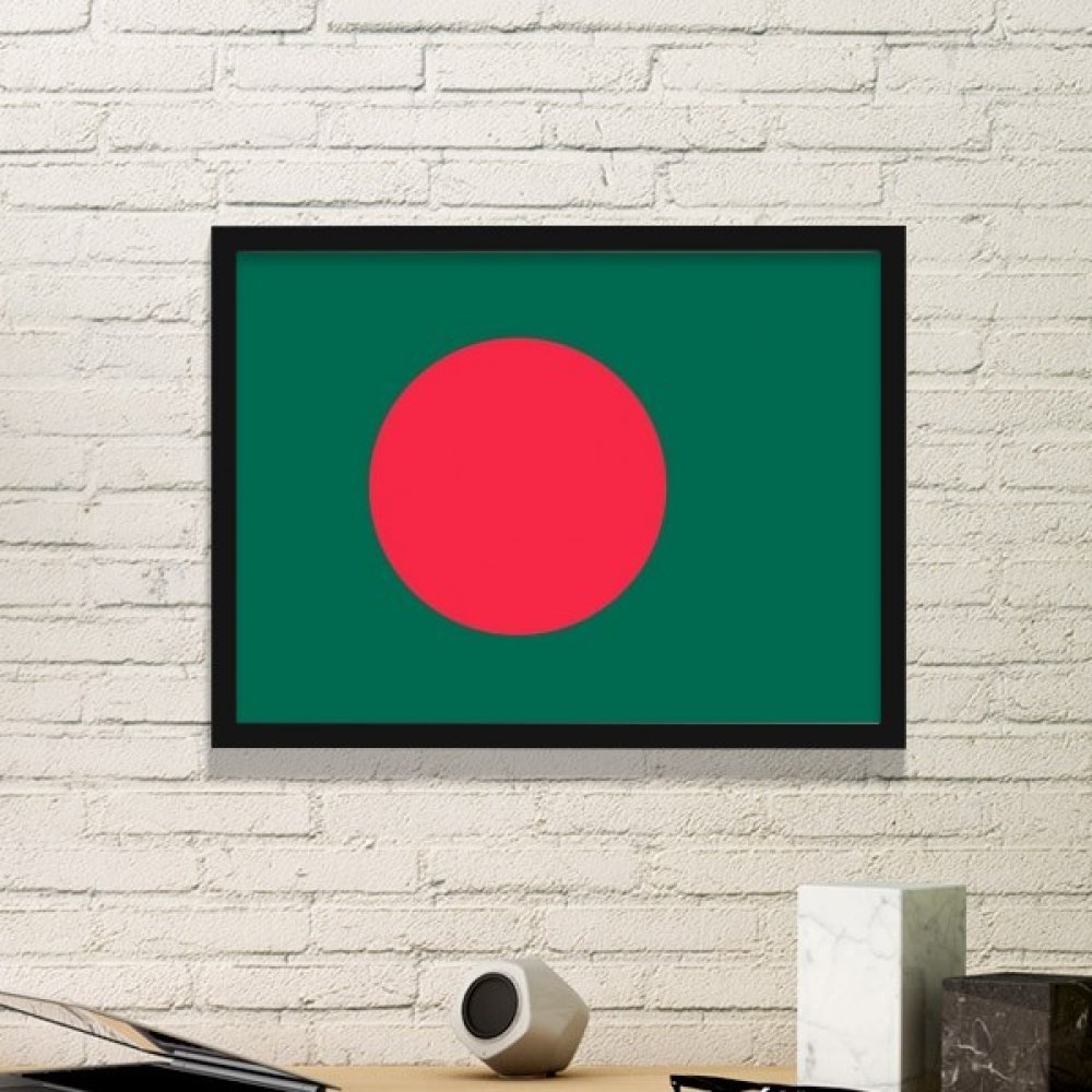Cadre photo Bangladesh drapeau national noir format S