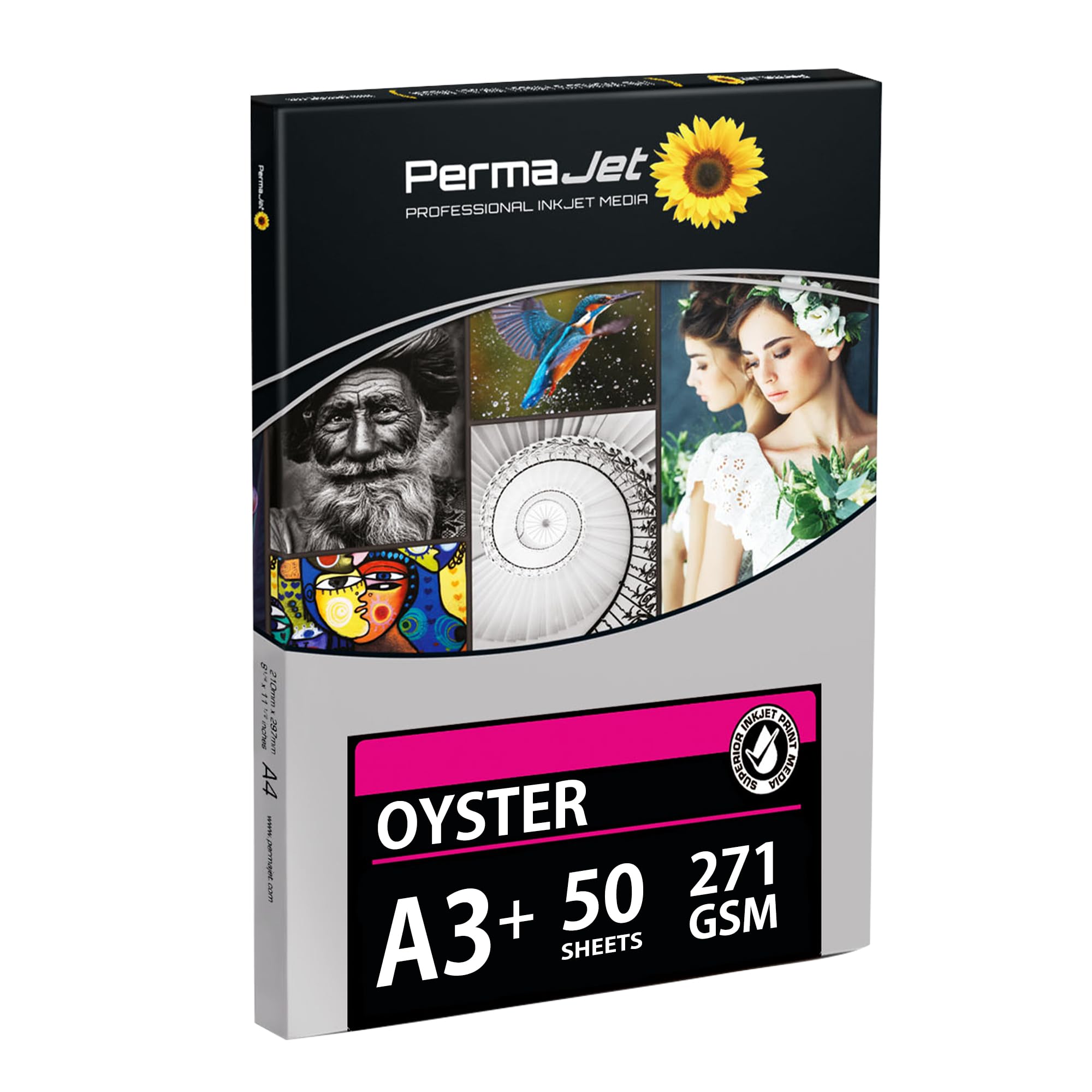 PermaJet Oyster 271gsm | A3+ 50 Sheets | Inkjet Semi-Gloss/Lustre Printer Photo Paper — image 1