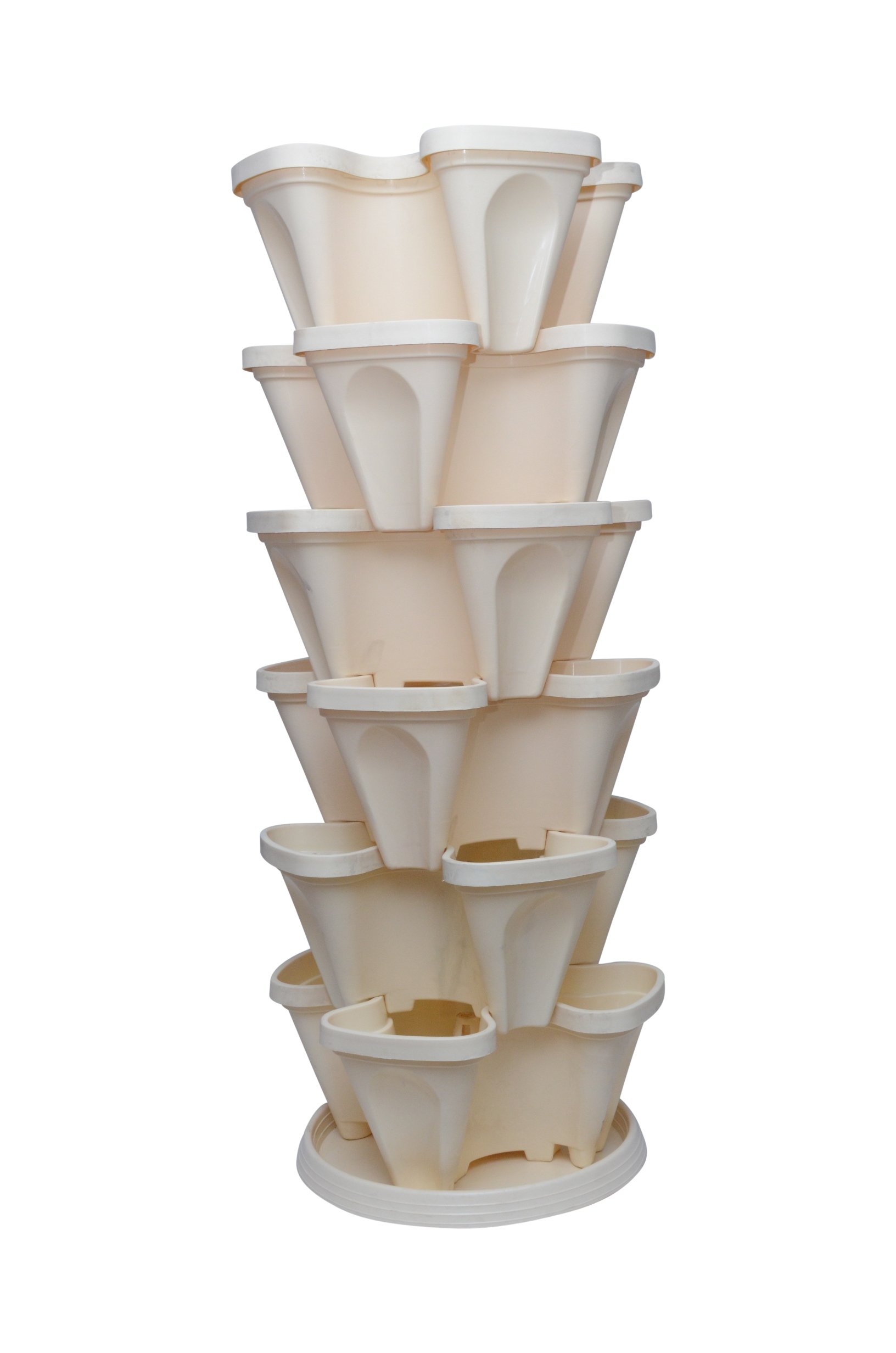 Gardens Need Plastic Stack-A-Pot for Floor Set (Cream, 7-Pieces) (B01NA9HK4A) Amazon Price History, Amazon Price Tracker