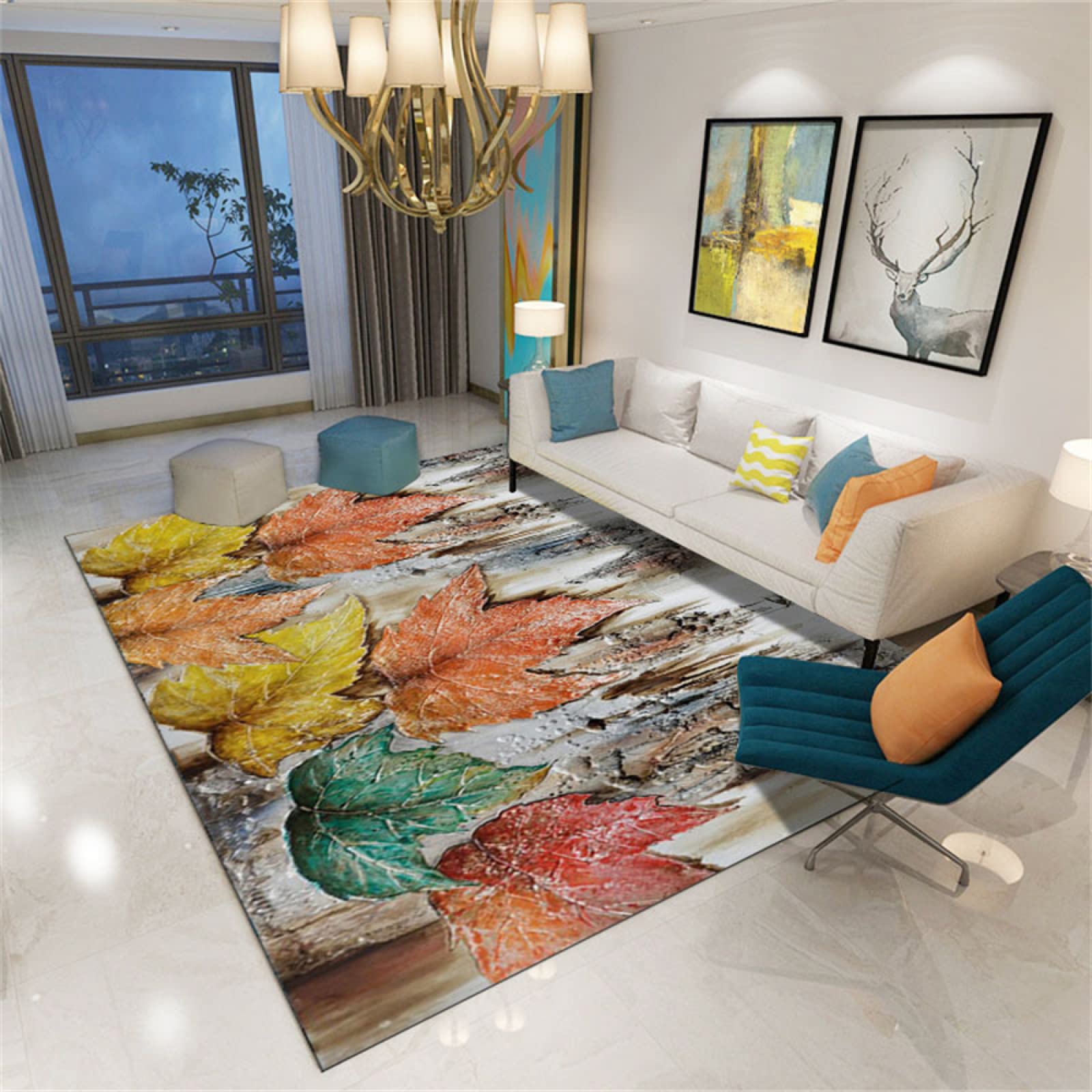 habitacion niña alfombras Atmósfera Simple Alfombra bebé Color Alfombra Protectora De Suelo Decoracion hogar Salon decoración habitación Alfombra niña habitacion80x120CM