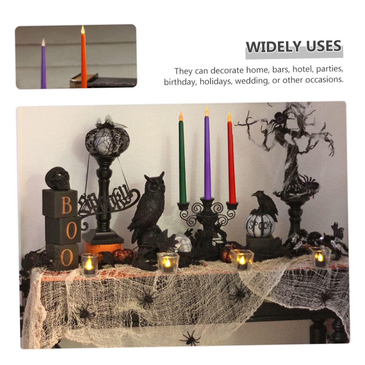 12 Piezas Velas LED sin Batería Operadas Rojas para Fiestas Cumpleaños Bodas Decoración Navideña Halloween Hogar