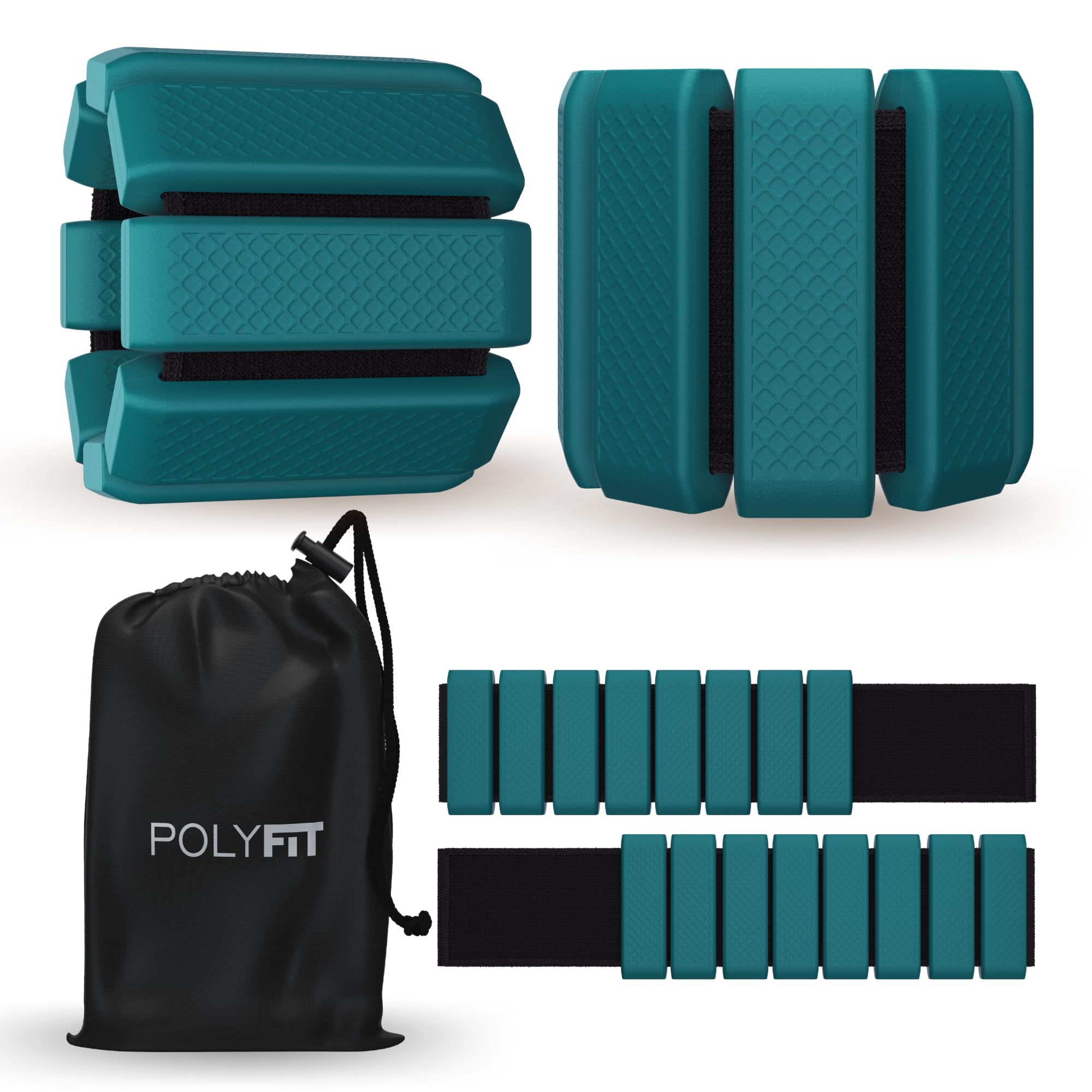 Polyfit Handgelenk- und Knöchelgewichte – 1 Paar – tragbare Knöchelgewichte für Damen und Herren – tragbares Armband für Bewegung, Yoga, Walking, Laufen, Tanzen, Barre, Pilates, Cardio, Aerobic