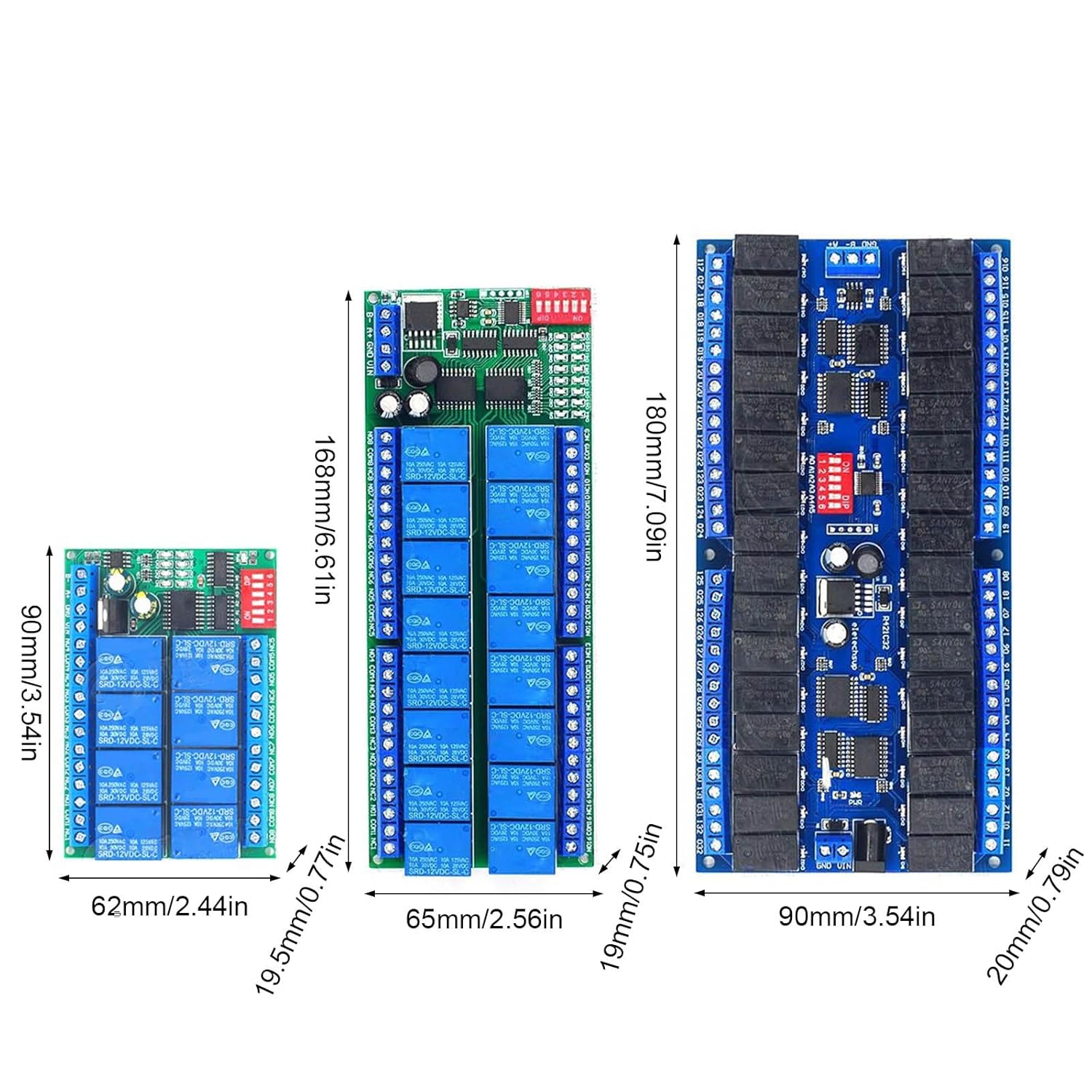Relays Module, RS485 Relays Module DC12V 32/16/8 Channel for Automation Home with RTU Control