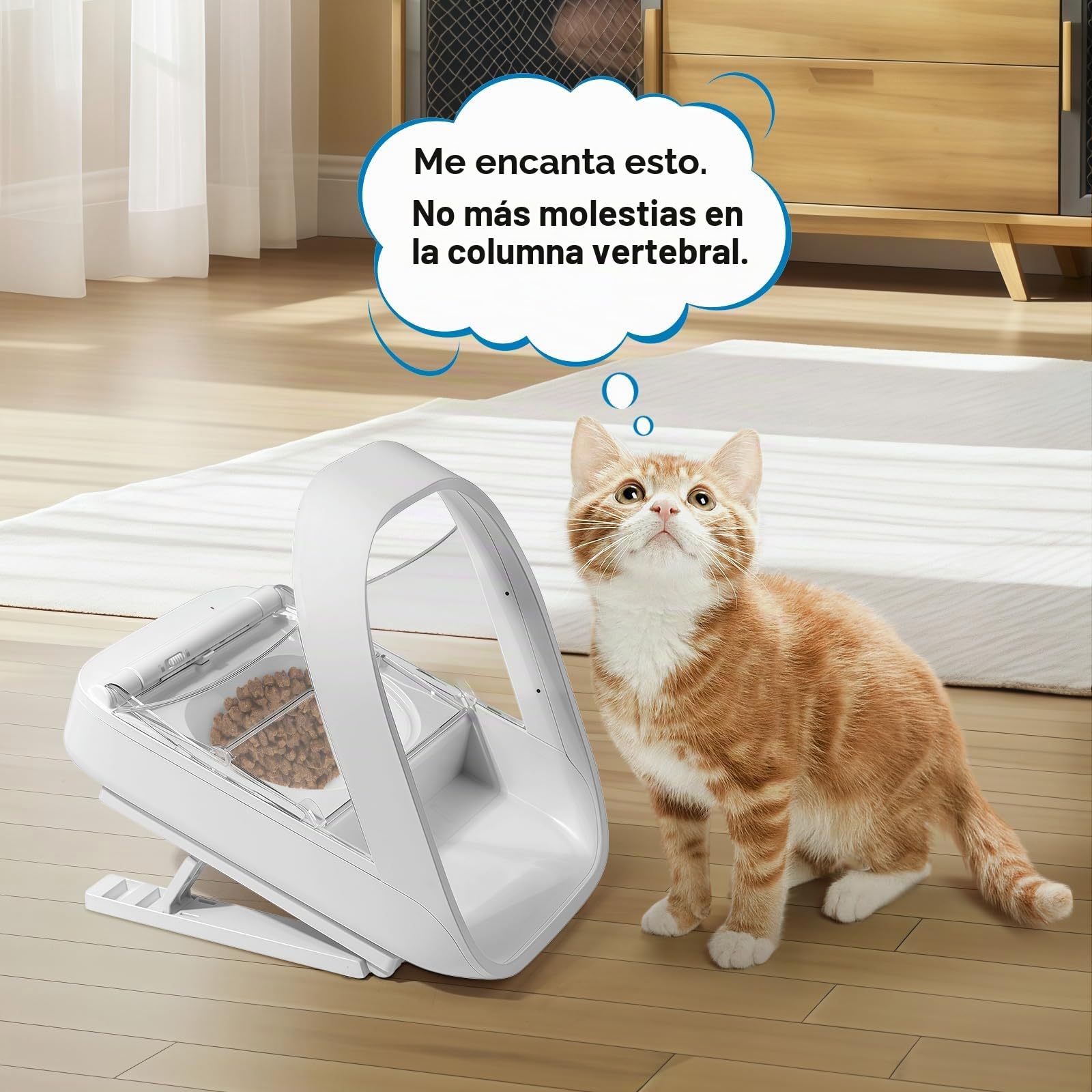 Staffetta regolabile para Mascotas SureFeed Sure Petcare con Lector de Microchip y Tapa sellada Compatible con Collares RFID, Altura Aumentada para facilitar el Acceso a la Comida de Las Mascotas