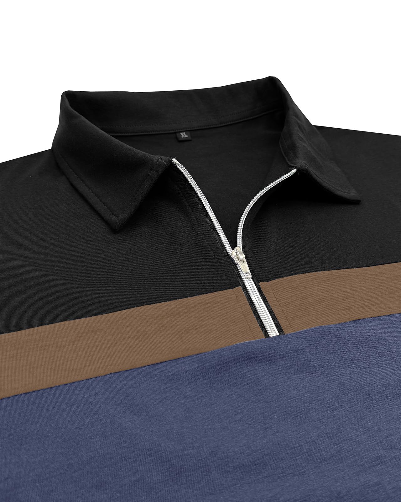 Ryehack Polos 1/4 Cremallera Hombres Casual Manga Larga Tops Camiseta Raglan Camiseta Golf Regular Fit S-2XL