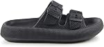 BenSorts Women Men Pillow Sandals Adjustable Buckles Slides Thick Sole