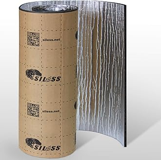 Siless Liner 157 mil (4 mm) 36 sqft Aluminum Foil Finish Car Sound Deadening & Heat Insulation Closed Cell Foam - PE Foam Sound Deadener