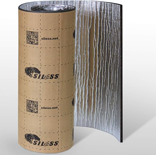 Siless Liner 157 mil (4 mm) 36 sqft Aluminum Foil Finish Car Sound Deadening & Heat Insulation Closed Cell Foam - PE Foam Sound Deadener