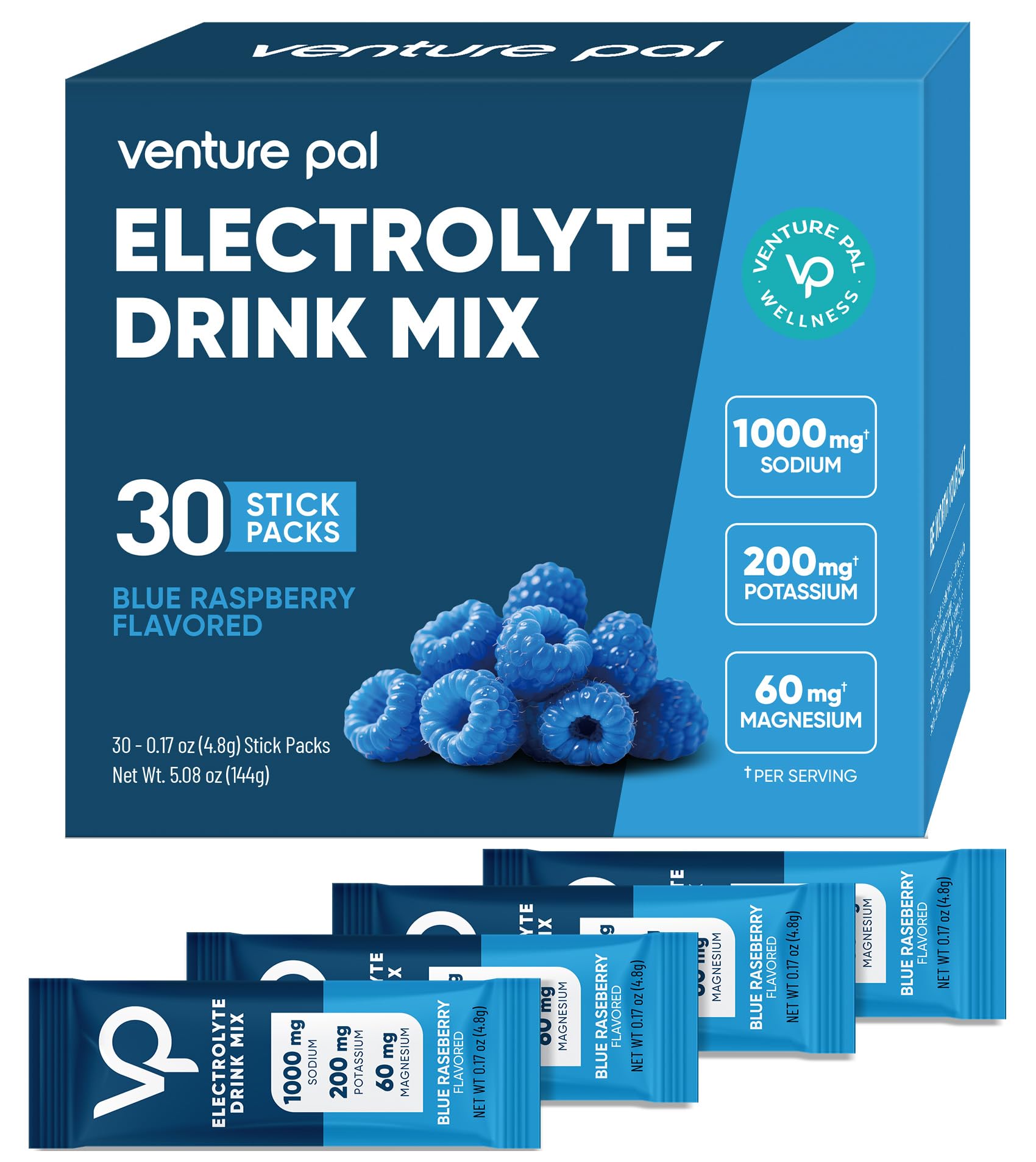 Venture Pal High Sodium Sugar Free Electrolytes Powder Packets