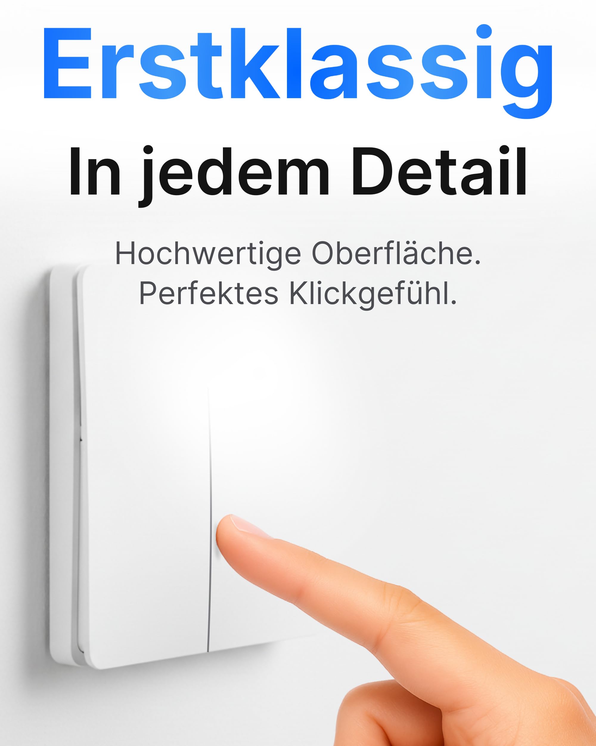 Hochwertiger Funkschalter 230V 2-Kanal Batterielos | Dual Funk Lichtschalter Set IP67 | 2-Fach Empfänger | 80m Reichweite | WLAN Schalter Alexa & Google