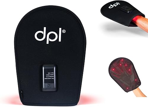 dpl Manopla Flex, Terapia de Luz Roja para Manos, Guantes LED Portátiles con Luces para Relajación y Comodidad, Apoya la Movilidad para Artritis,