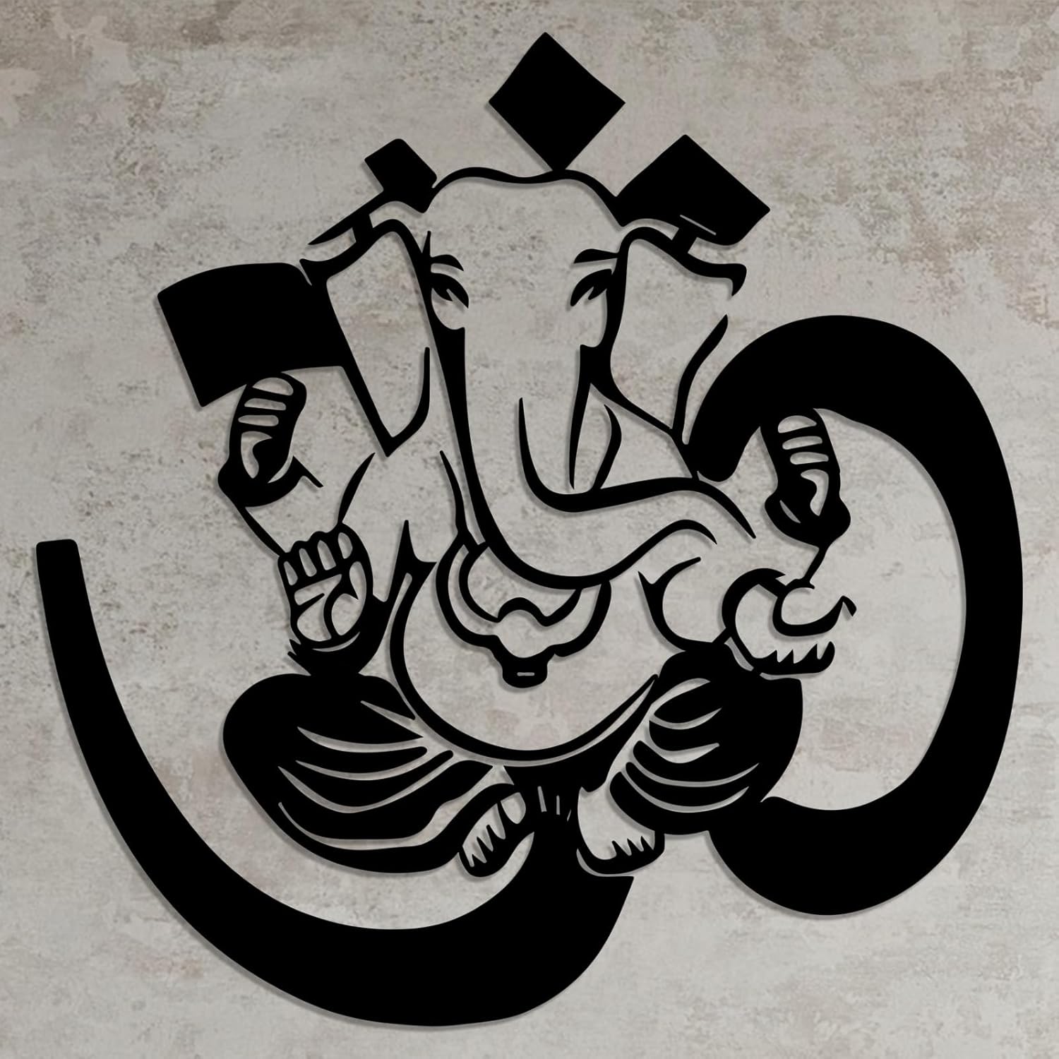 huefoam Ganesha Metal Wall Decor, Lord Ganesha Metal Wall