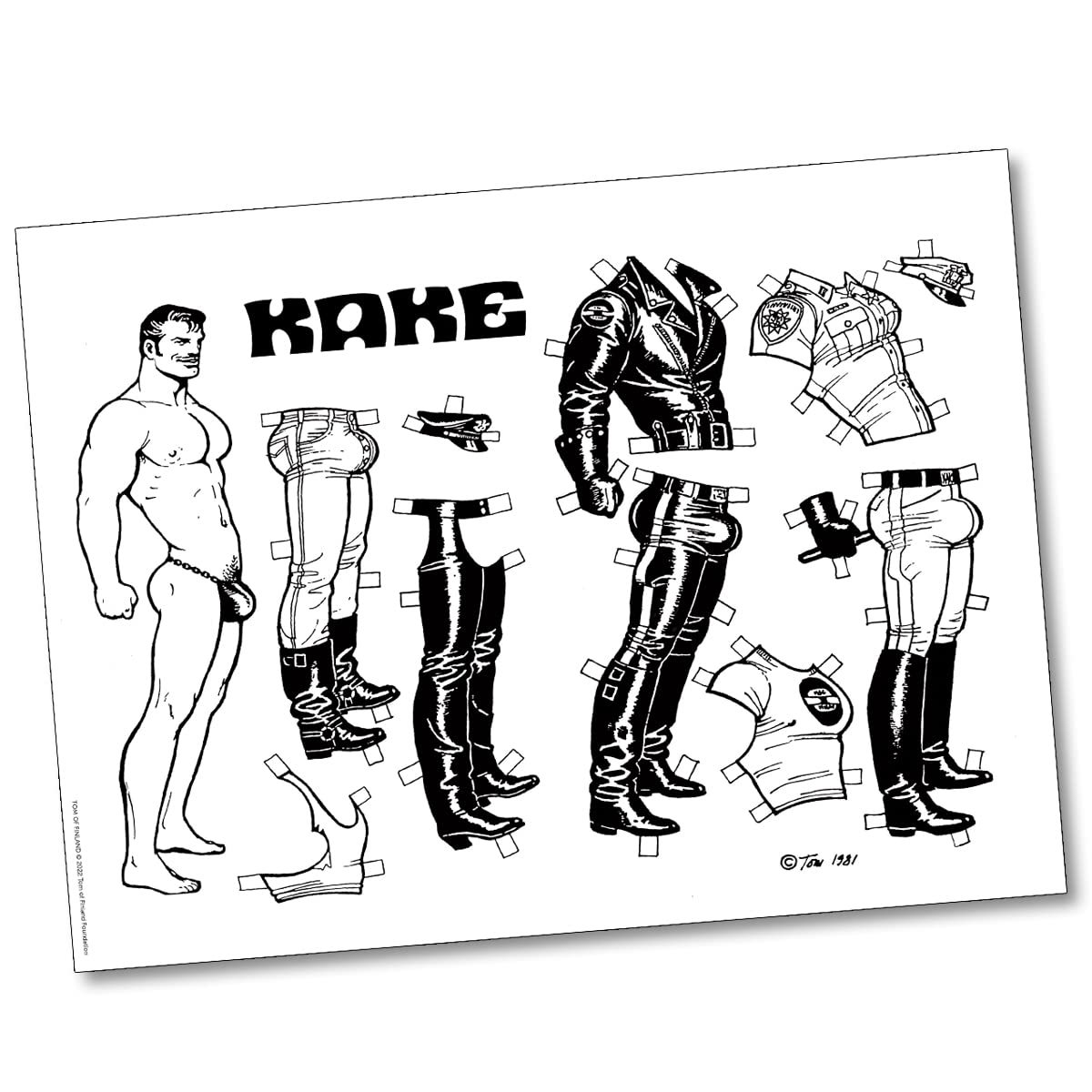 Amazon.com: Tom of Finland Poster Print KAKE Paper Doll (9x12, Gay