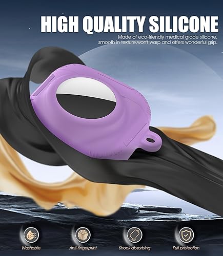 Miniatura 4 de Seltureone Compatible con AirPods 4 y AirTag 2 en 1, funda protectora de silicona suave compatible con AirPods de 4 generación con kit de limpieza y