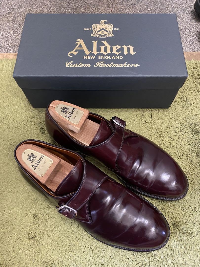 美品Aldenオールデン 1671コードバンモンクストラップフルブローグ茶10D Amazon.co.jp: Alden 1878 No.8コードバン モンクストラップ 9D
