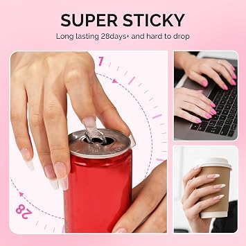 MelodySusie 3Free 5 in 1 Nail Glue Gel for False Nail Tips | NO Hema HPMA TPO,Sticky and Strong Adhesion,Rhinestone,Blooming Gel,Base Coat,UV Lamp Curing Needed,2 Pcs 15ml
