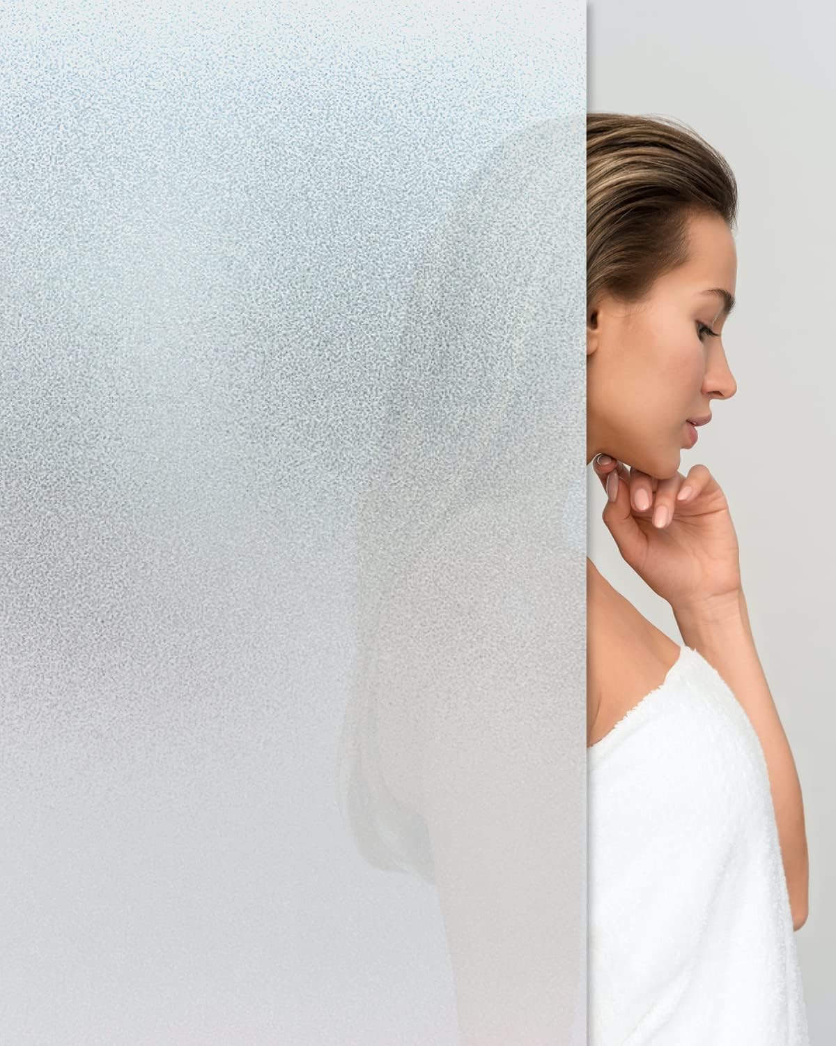 Window Film, Privacy Film for Glass Windows Self Adhesive No Glue, Easy to Use for Office Bathroom and Kitchen (Frosted-44.5 * 300cm)