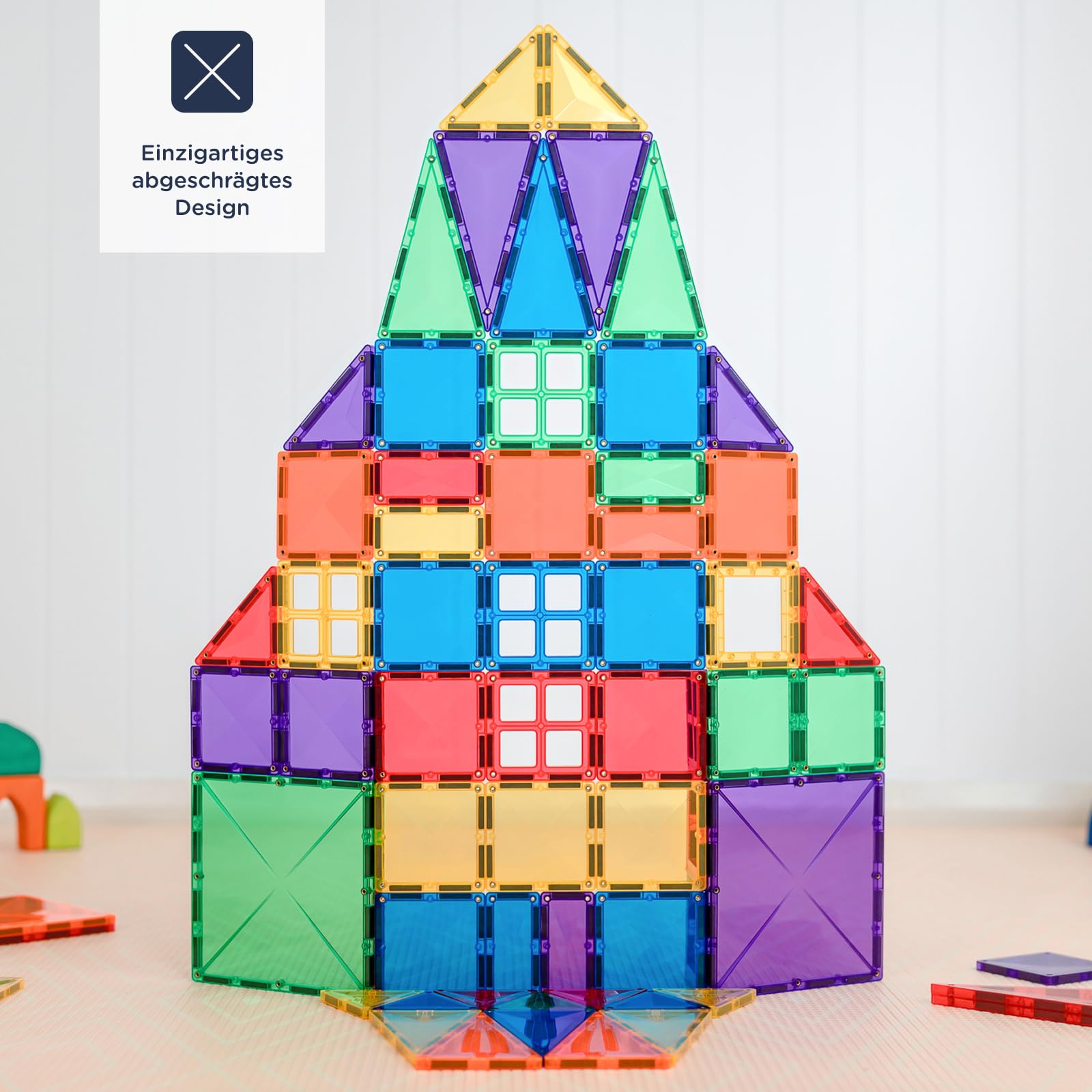 CONNETIX Magnetbausteine Regenbogen Kreativpaket, 102 Stück