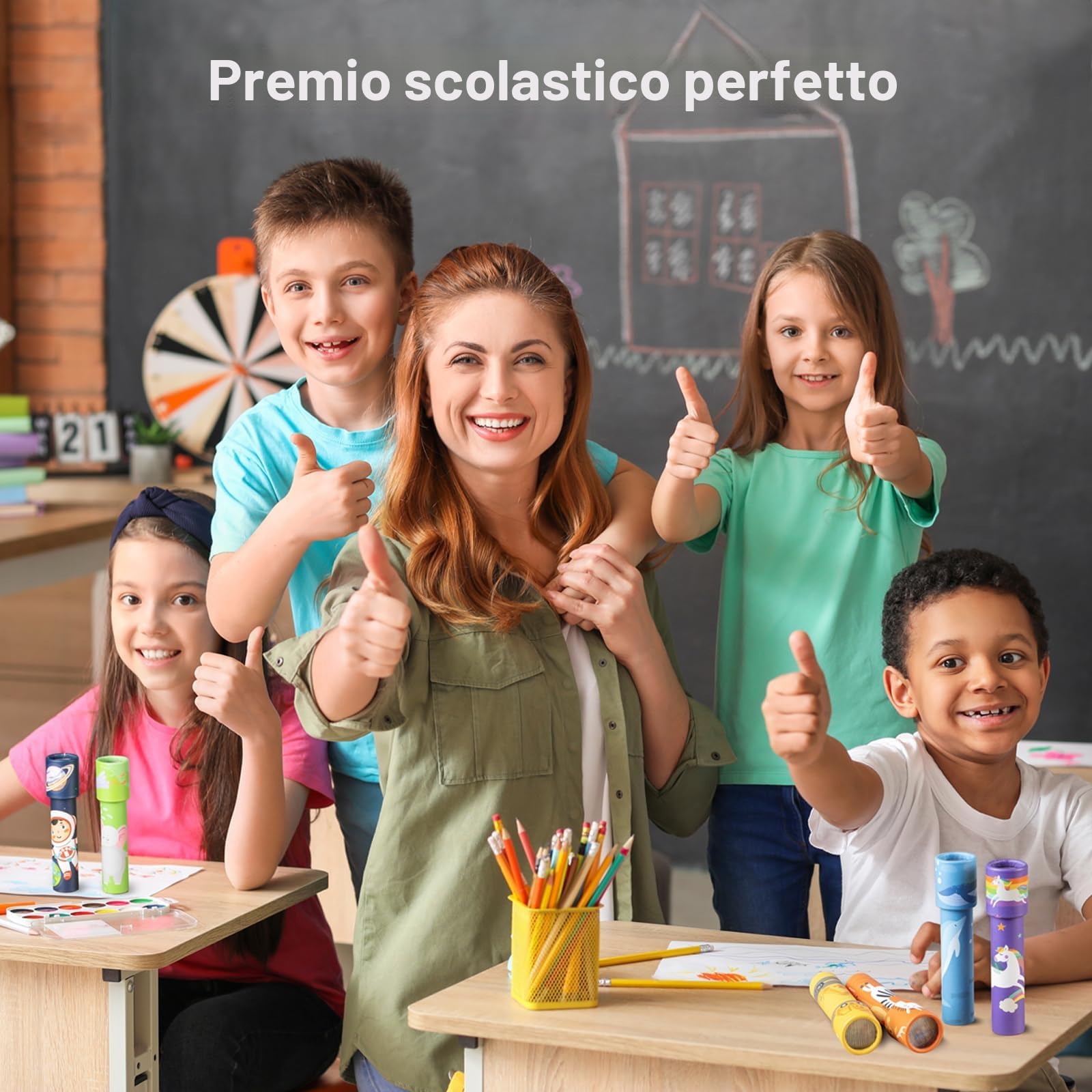iKeelo 12PCS Caleidoscopi per Bambini, Bomboniere per Feste di Compleanno per Bambini, Caleidoscopio educativo Classico retrò Regalo per Natale, Premio per la Scuola e l'Aula