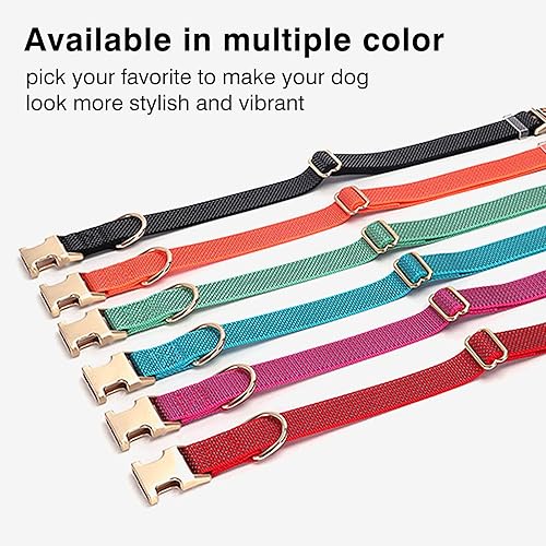 Miniatura 6 de Collar de nailon personalizado para mascotas con nombre, grabado con láser, diseño de punto ultra reflectante, hebilla de metal duradera para perros