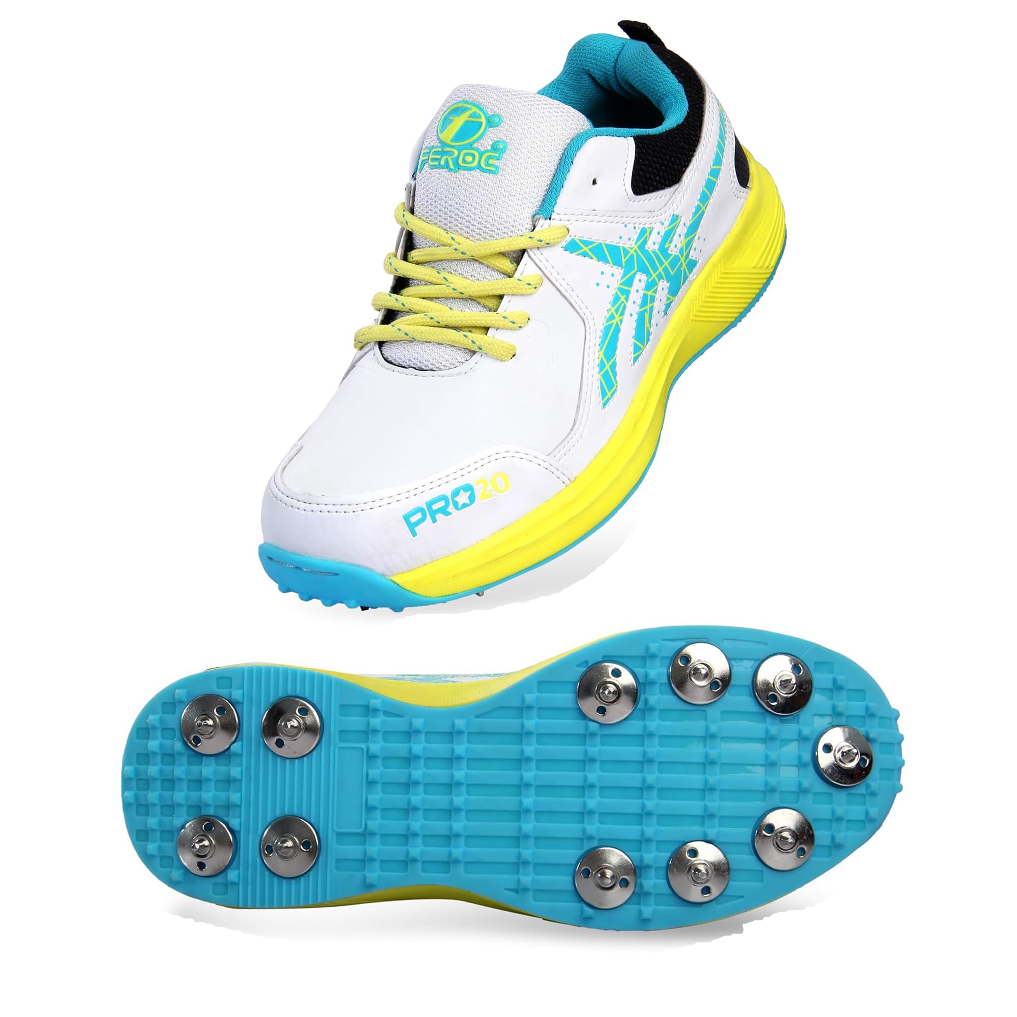 FEROCPRO Strike Full Spikes Cricket Shoes