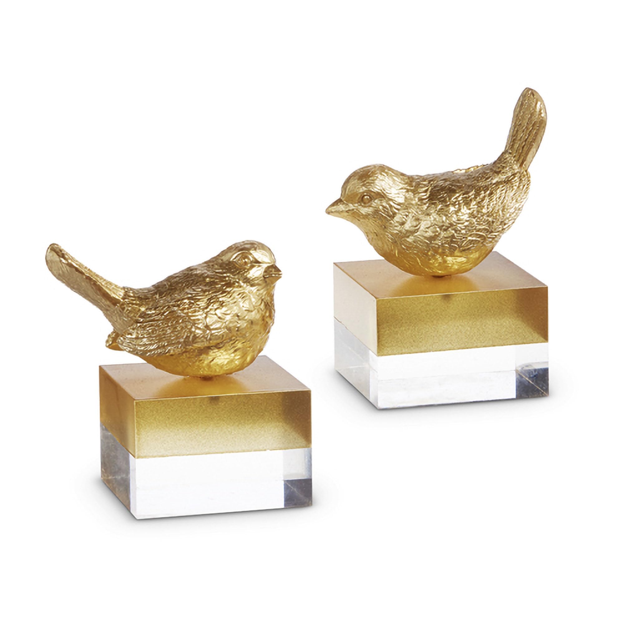 RAZ ImportsRAZ Imports 2024 Tartan Traditions 5" Gold Bird On Two Toned Block, Assortment of 2