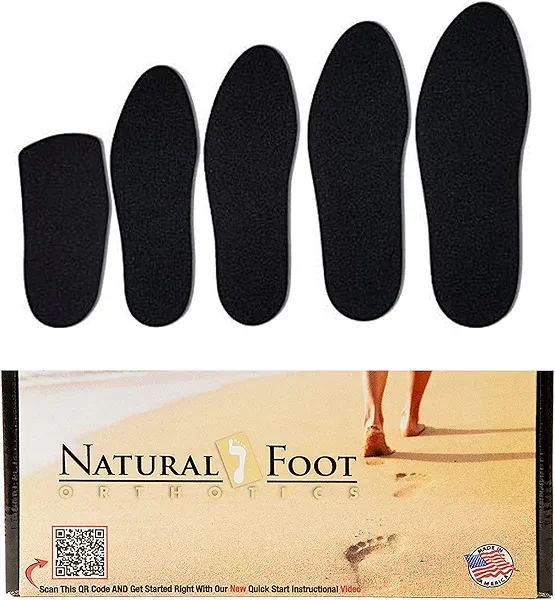Natural Foot Orthotic – Cushions - | All Day Comfort | A Great Compliment to Our Orthotics | 100% Natural Sponge Rubber w/Nylon Covering Prevents Step Shock & Wicks Away Perspiration | 1 Pair